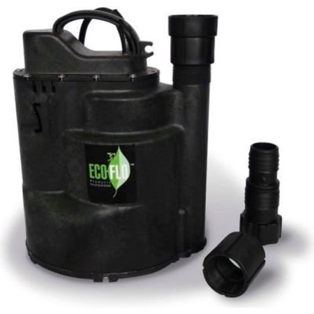 ECO FLO PRODUCTS Eco-Flo SUP57 Submersible Utility Pump, Automatic, 1/4 HP, 1800 GPH SUP57
